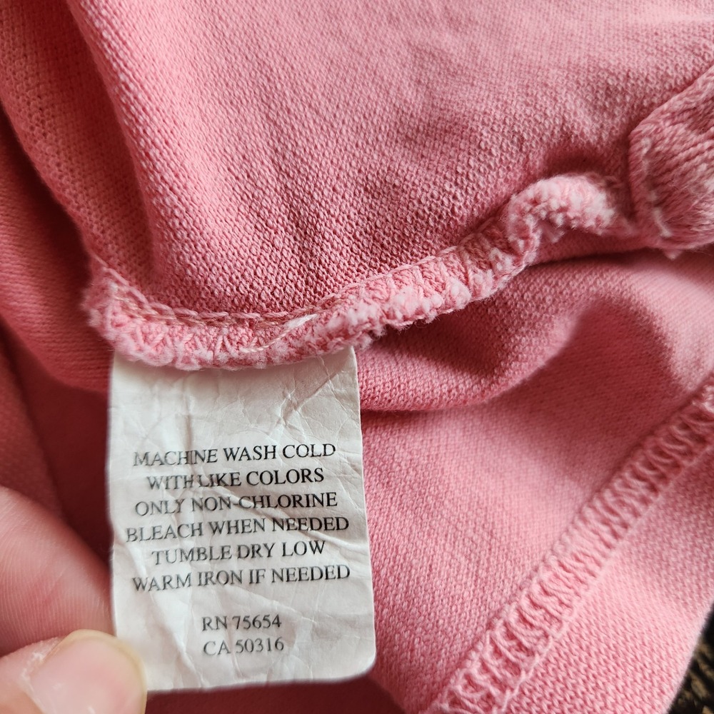 Abercrombie & Fitch Women's M Polo Shirt Preppy Moose Y2K Pink Distressed - Picture 10 of 10